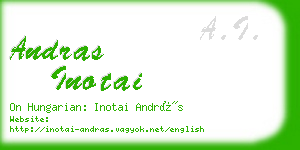 andras inotai business card